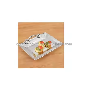 Plateau de service design Plateau de service décoratif en aluminium pour événement Poignée en forme de cerf très exigeante - Product Image 3