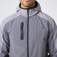 Conjunto de Chaqueta Cortavientos con Capucha, Nueva Colección, Alta Calidad, 100% Nailon, Ligero, con Cordón Ajustable, para Hombre