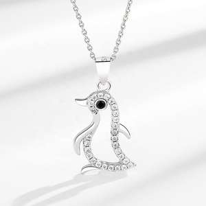 Black <b>Pearl</b> Jewels 925 Sterling Silver Trendy Penguin Shape <b>Charm</b> <b>Pendant</b> Cubic Zirconia Diamond Only <b>Pendant</b> Everyday Wear Gift - Product Image 3