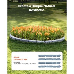 46.2X2.2 in pietra finta paesaggio bordatura giardino curblones prato confine per la passerella - Product Image 2