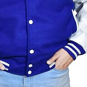 New Arrival Custom Leather Sleeve Varsity <b>Jacket</b> for <b>Men</b> and High Street Style Wholesale for Winter - Product Image 3