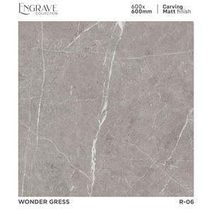 กระเบื้องพอร์ซเลนแบบด้านขนาด 600x600 มม. ออกแบบมาสำหรับพื้นภายในที่ต้องการลวดลายแกะสลักละเอียดอ่อนและพื้นผิวสมดุล - Product Image 1