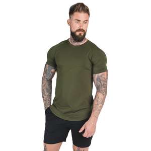 Camiseta Deportiva de Algodón 100% Tejido Grueso para Hombre, Estilo Casual, Cuello Redondo, Talla Grande, Transpirable, de Secado Rápido y Personalizable - Product Image 1