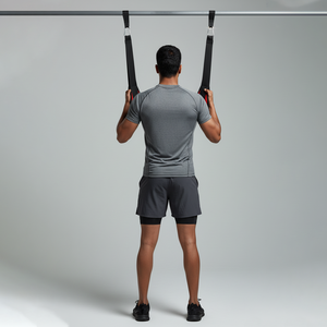 สายรัดออกกำลังกายแบบแขวนสำหรับบริหารหน้าท้อง บาร์ดึงข้อแบบมืออาชีพ สายรัดเสริมความแข็งแรงแกนกลางลำตัว พร้อมแผ่นรองรับแขน ยกขาแนวตั้งได้ ใช้ในบ้าน ทำจากโพลีเอสเตอร์ - Product Image 3