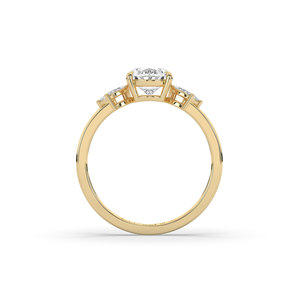 Custom 1.5 Ct Lab Grown Diamond 925 Silver Gold Ring Oval Cut <b>Unique</b> Style Lightweight Minimalist Jewelry <b>For</b> <b>Her</b> Ring - Product Image 4