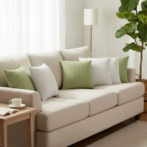 SOGA 6PC 45cm Cable Knit Pure and Fresh Pillowcase Set Decorative Cushion Covers <b>for</b> Living Room and <b>Bedroom</b> <b>Sofas</b> - Product Image 2