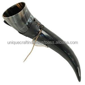 Cuerno para beber de estilo animal auténtico, artesanía única pulida para fines decorativos para el hogar - Product Image 3