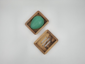 Eco-Friendly Rectangular Wooden Soap Dishes - Product Image 3
