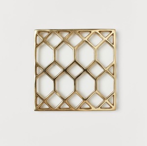 New Design Aluminum <b>Trivets</b> Gold Finished For Heat Resistant Table Mats <b>Trivet</b> Hot Pot Holder for Home & Restaurant Use - Product Image 1