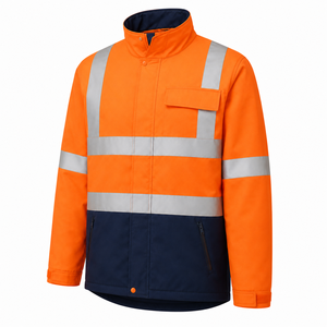 Veste de sécurité haute visibilité réfléchissante orange marine, imperméable, unisexe, pour usine, personnalisable, vente en gros, OEM, ODM, commerce - Product Image 3