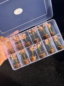 Decoraciones de Árbol de Flores en Miniatura Hechas a Mano con Cuarzo Rosa y Ágata, con Cuentas, para Decoración del Hogar, Juego de 12 Piezas - Product Image 5