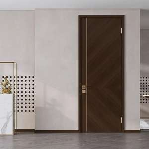 Portes en bois composite fini, imperméables, résistantes à la chaleur, entrée d'appartement, poussoir-tiroir, mélamine stratifiée, design moderne - Product Image 3