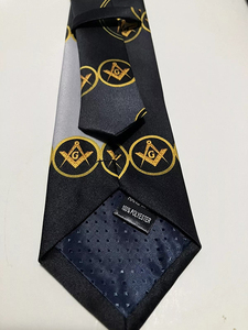 Cravate maçonnique de qualité supérieure, neuve, sur mesure, pour hommes, collection 2026 – Réplique des insignes maçonniques Illuminati - Product Image 2