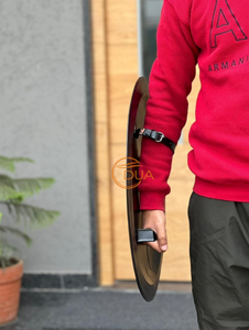 Réplica de Armadura de Batalla Medieval de Hierro Pulido Negro de 24 Pulgadas y 300 Libras - Escudo del Rey Leónidas, Guerrero Griego, para Cosplay de Halloween y Exhibición - Product Image 3