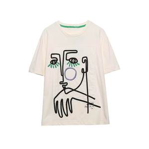 เสื้อยืดสตรีเสื้อยืดผ้าฝ้ายพิมพ์ลายแบบกำหนดเอง - Product Image 1
