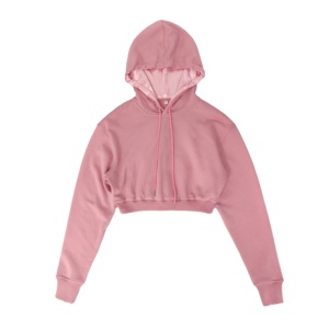 Custom Puff Printing Embroidered Logo Crop Corto Top Silk Lined Women Velur <b>Hoodie</b> Satin Hooded Hoodies 2025 - Product Image 1