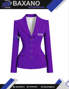 Blazer de Negocios de Un Solo Pecho NCNW Sorority, Abrigo Formal Premium de Corte Entallado, Traje Profesional de Oficina para Mujer, Abrigo NCNW - Product Image 5