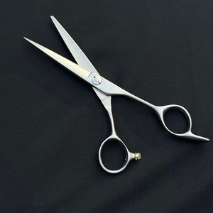 5.75" Professional Beauty Japanese Stainless Steel Right-Handed Sharp Straight Blade <b>Mirror</b> Polish Non-<b>Foldable</b> Hair Scissors - Product Image 1