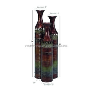 Jarrón de flores dorado creativo Simple y moderno, decoración clásica para el hogar y la sala de estar, florero de Metal de WONDER OVERSEAS - Product Image 5