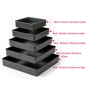 Non-Stick Square Cake <b>Pan</b> No1 13.5cm Cold Rolled Steel PTFE Coating Oven Safe Dishwasher Safe Mini Baking Korea Made - Product Image 6