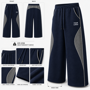 OEM Manufacturer 420 GSM Cotton Blend Fleece Men's <b>Drop</b> <b>Crotch</b> Baggy Sweatpants Custom Embroidery Baggy <b>Joggers</b> For Men - Product Image 4