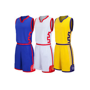 Vente flash - Ensemble de maillots de basket-ball pour hommes de haute qualité, style tendance, nom d'équipe personnalisé, uniforme 100% polyester anti-UV à manches courtes - Product Image 1