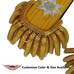 KEW - Elegante Epaulete Bordado en Oro para Hombro, Accesorio Decorativo para Prendas - Product Image 2