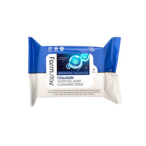 Lingettes nettoyantes hydratantes au collagène Farmstay Travel-Friendly, pack de 3 lingettes démaquillantes - Product Image 1