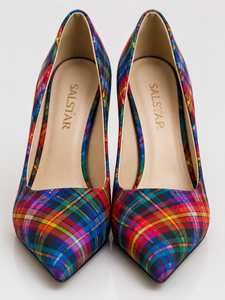 Escarpins à talons aiguilles personnalisés à motif écossais de fierté LGBTQ pour femmes – Escarpins de luxe à bout pointu à carreaux - Product Image 4
