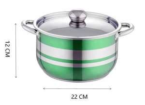 Cacerola con aislamiento de capacidad personalizada, recubierta de esmalte, con tapa de vidrio, para almacenar y servir alimentos. - Product Image 2