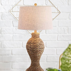 Handwoven Shade Water Hyacinth Table <b>Lamp</b> <b>Oil</b> <b>Lamps</b> & Accessories - Product Image 1