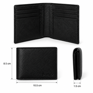 Premium Saffiano-Grain PU Leather Vintage Foldable <b>Wallet</b> for <b>Card</b> <b>Holder</b> & Cash - Product Image 4