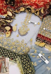 Garara con bordado de red de estilo paquistaní, colección de boda de lujo, gran oferta, 2023 - Product Image 4