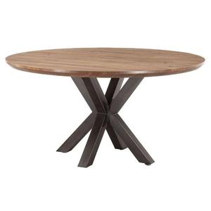 Mesa de Comedor Redonda Moderna de Madera con Patas de Metal, Estructura Estable, para 6 Personas, Muebles para el Hogar - Product Image 3
