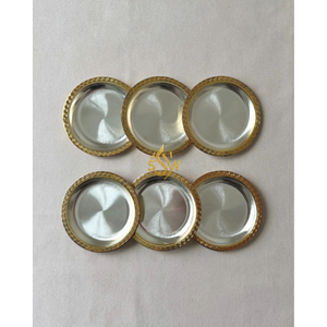 Classic Metal Coaster with Smooth Bottom Protective for Tables <b>Scratches</b> Heat Moisture Damage Maintaining Furniture Longevity - Product Image 1