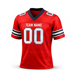 <b>Hot</b> Selling Plus Size Men's Custom Sublimation American Football Jersey Short Sleeve Printed Breathable Mesh Quick Dry 100% - Product Image 1