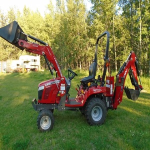 Tracteur à roues Massey Ferguson GC1705 haute performance avec moteur performant et système de roulement de chargeur frontal robuste - Product Image 1
