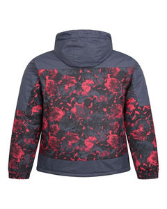 Unisex <b>Red</b> Black Leopard Camouflage Print Soft Shell Hooded Jacket Waterproof Full Sleeve Winter Wear Polyester <b>Material</b> Front - Product Image 2