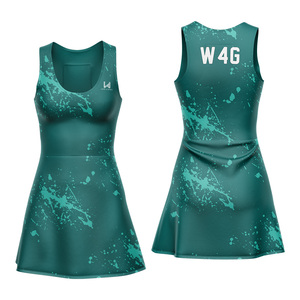 Vestido de Tenis Personalizado para Mujer, Sublimado, Transpirable, de Verano, con Cuello Redondo, Sin Mangas, de Spandex/Nailon, de Alta Calidad, Deportivo - Product Image 1