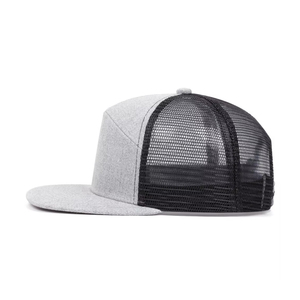 New Fashion Custom Manufacture 6-Panel <b>Navy</b> Blue Mesh Trucker <b>Hats</b> Adjustable Casual Breathable Summer Clothing Caps - Product Image 5