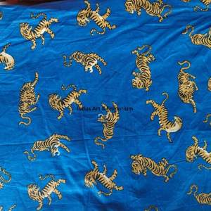 Tissu en coton imprimé traditionnel Jaipuri, coton cambriqué imprimé au bloc 60x60, tissu en coton à motifs. - Product Image 6