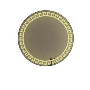 Scandinavian Design Glass Bathroom <b>LED</b> <b>Wall</b> <b>Mirror</b> with Touch Sensor 36x36 Inch 3 Light Effects - Product Image 1
