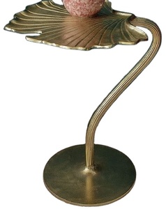 Palm metal end <b>table</b> gold finish palm leaf design side <b>table</b> luxury accent <b>table</b> designer metal furniture modern side <b>table</b> - Product Image 1