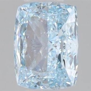 Diamant bleu synthétique de laboratoire, taille coussin allongée, de 1,00 à 5,00 carats, bleu fantaisie, certifié, clarté VVS VS - Product Image 3