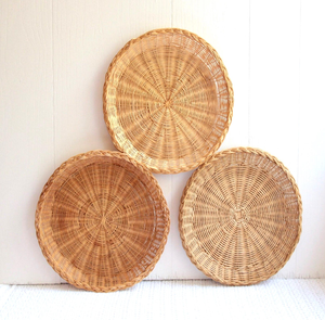 Rattan Trivets Pot Holder Wedding <b>Dinner</b> <b>Table</b> Decoration Item Placemat Bohemian <b>Table</b> <b>Mat</b> Natural Black White Weave Design - Product Image 6