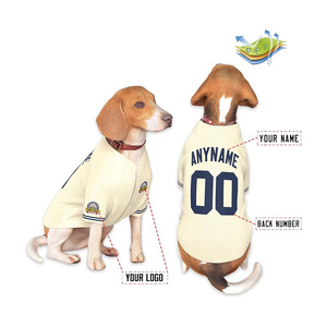 Camiseta de Béisbol Personalizada para Perros, sin Mangas, con Nombre y Número Impresos, Transpirable, Ecológica, de Secado Rápido, en Malla de Poliéster - Product Image 3