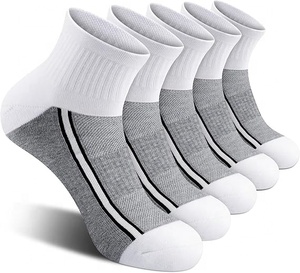Custom Breathable Anti-Slip Ankle <b>Socks</b> 100% Bamboo Fiber for <b>Running</b> Gym Training - Product Image 3
