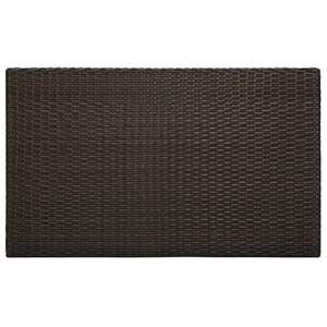 Mesa de bar de ratán PE marrón y acero con recubrimiento en polvo - Product Image 4