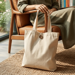 Bolsa de Compras Bohemia de Lona de Algodón Orgánico Reutilizable, Impresión de Logotipo Personalizado, Ecológica, Reciclada, para Compras, Viajes y Promociones - Product Image 5