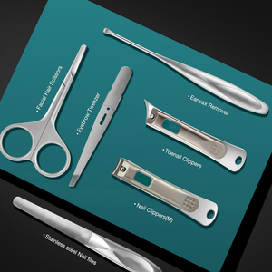 High Quality Professional Manicure Grooming Kit with PU Leather Case Stainless Steel <b>Nail</b> <b>Tools</b> OEM Available - Product Image 5